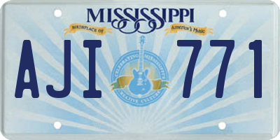 MS license plate AJI771
