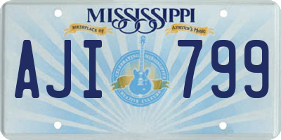 MS license plate AJI799