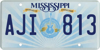MS license plate AJI813