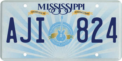 MS license plate AJI824
