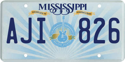 MS license plate AJI826