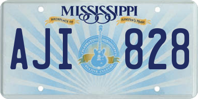 MS license plate AJI828