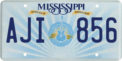 MS license plate AJI856
