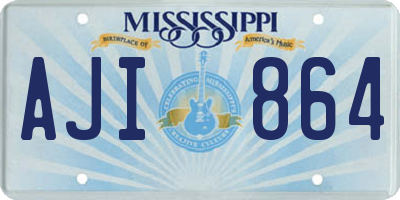 MS license plate AJI864