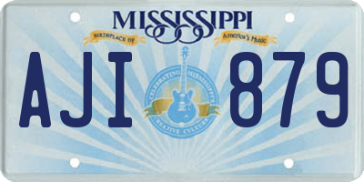 MS license plate AJI879