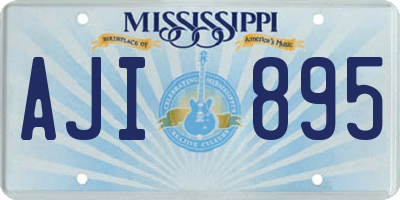MS license plate AJI895