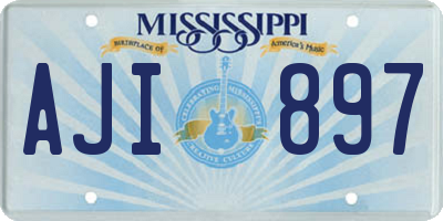 MS license plate AJI897