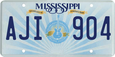 MS license plate AJI904