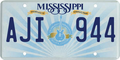 MS license plate AJI944