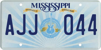 MS license plate AJJ044
