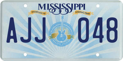 MS license plate AJJ048