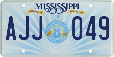 MS license plate AJJ049
