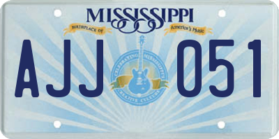 MS license plate AJJ051