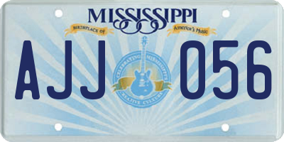 MS license plate AJJ056