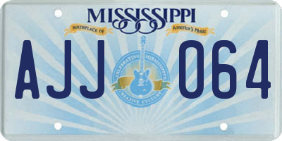 MS license plate AJJ064