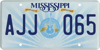 MS license plate AJJ065