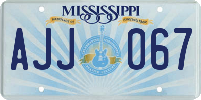 MS license plate AJJ067
