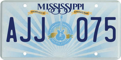 MS license plate AJJ075