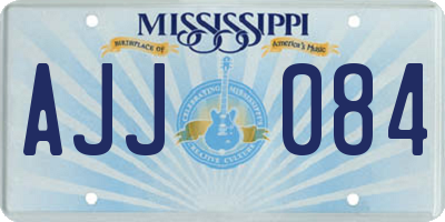MS license plate AJJ084