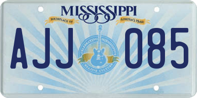MS license plate AJJ085