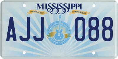 MS license plate AJJ088