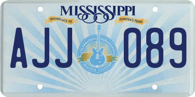 MS license plate AJJ089