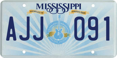MS license plate AJJ091