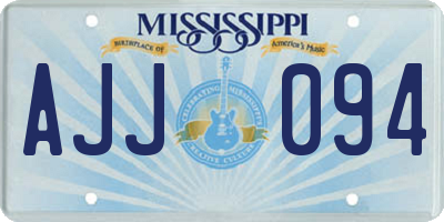 MS license plate AJJ094