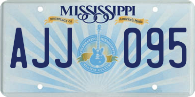 MS license plate AJJ095