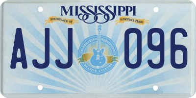MS license plate AJJ096
