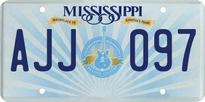 MS license plate AJJ097