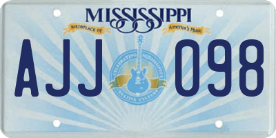 MS license plate AJJ098