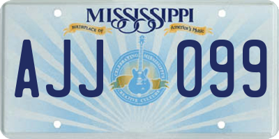 MS license plate AJJ099