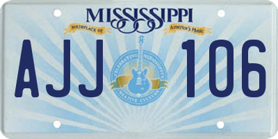 MS license plate AJJ106