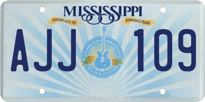 MS license plate AJJ109
