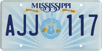 MS license plate AJJ117