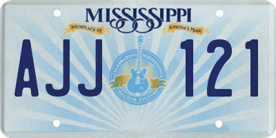 MS license plate AJJ121