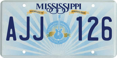 MS license plate AJJ126