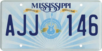 MS license plate AJJ146