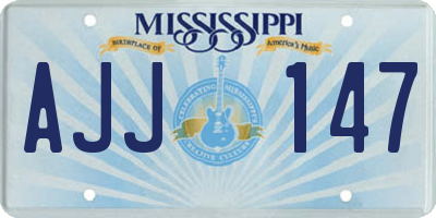 MS license plate AJJ147