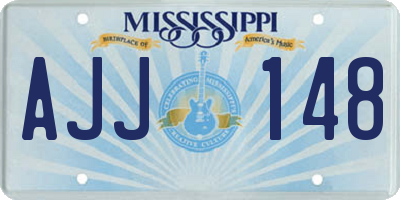MS license plate AJJ148