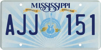 MS license plate AJJ151