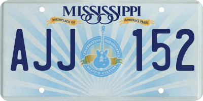 MS license plate AJJ152