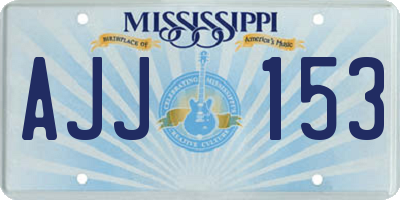 MS license plate AJJ153