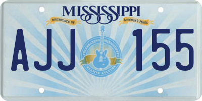 MS license plate AJJ155