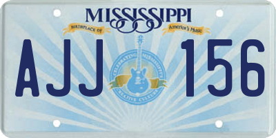 MS license plate AJJ156