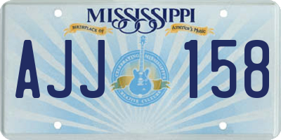 MS license plate AJJ158