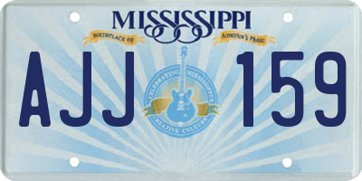 MS license plate AJJ159