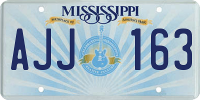 MS license plate AJJ163
