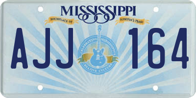 MS license plate AJJ164